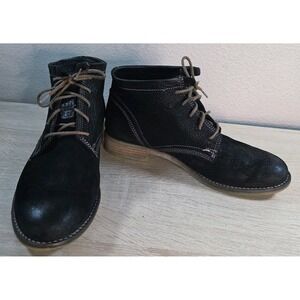 Josef Seibel Leather Chukka Boots Lace Up Ankle Boots Dark Brown EU 37 Comfort